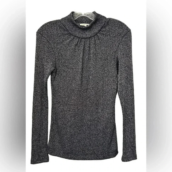 Golden Goose Venezia Pullover blouse Shimmery Blue Turtleneck Sz S Party - Picture 1 of 16
